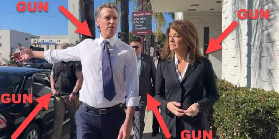 Hypocrite Gavin Newsom Calls 2nd Amendment a ‘Suicide Pact’ While Entirely Surrounded by Guns ~ (The Free Thought Project)